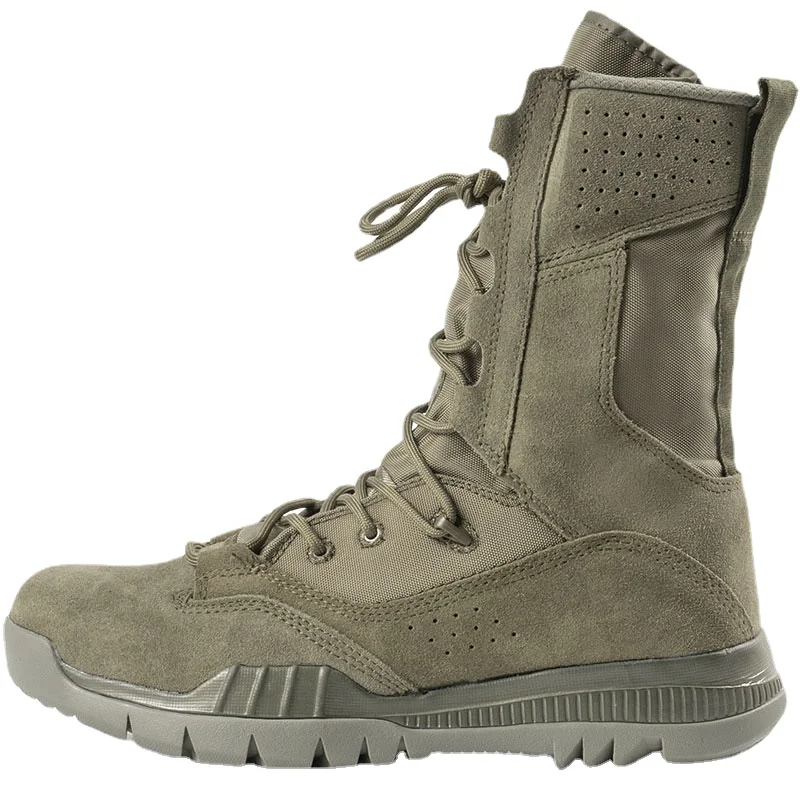 New High-Top Combat Boots Summer Ultra-Light Wear-Resistant Combat Desert Hiking Shoes Outdoor Security Guard Shoes men