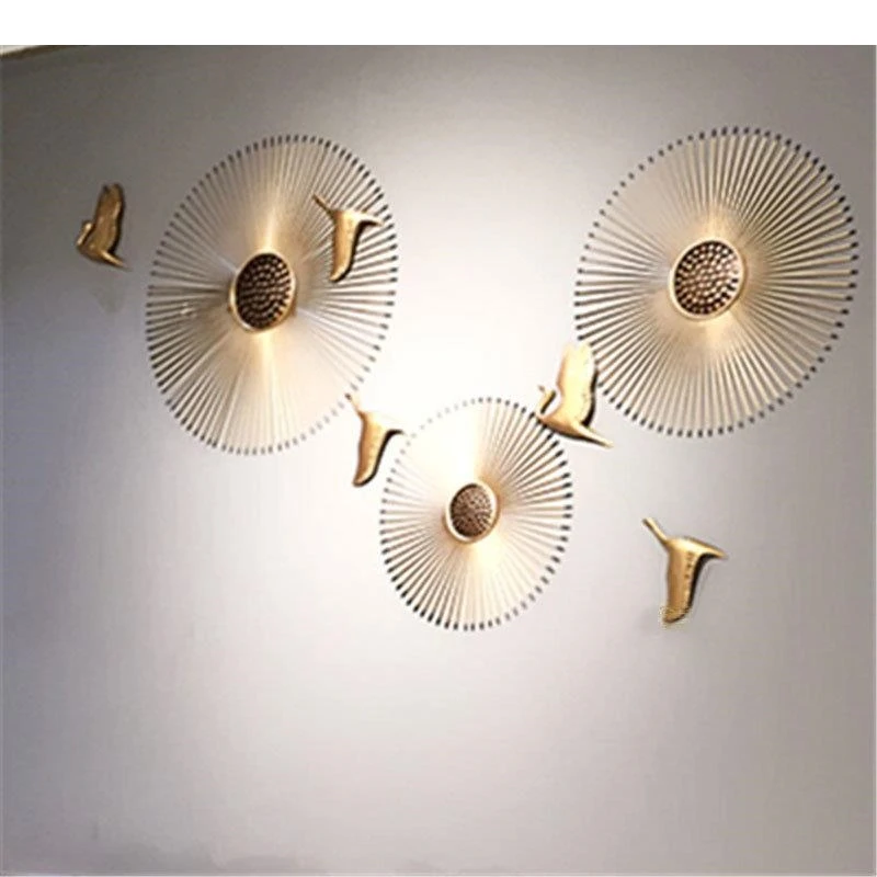 Gold-plated Wild Wall Decoration Room Aesthetics Decor Abstract Hanging Ornaments Pendants Background Display