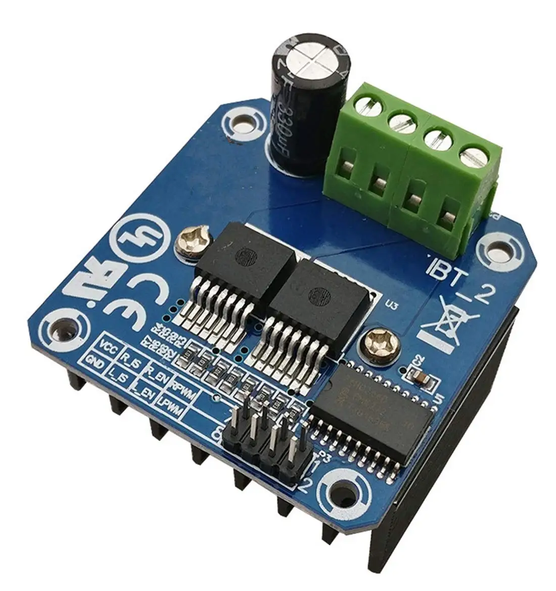 High-Power Motor Driver Module, DIY Smart Car Current Diagnostic for Arduino, Double BTS7960, 43A
