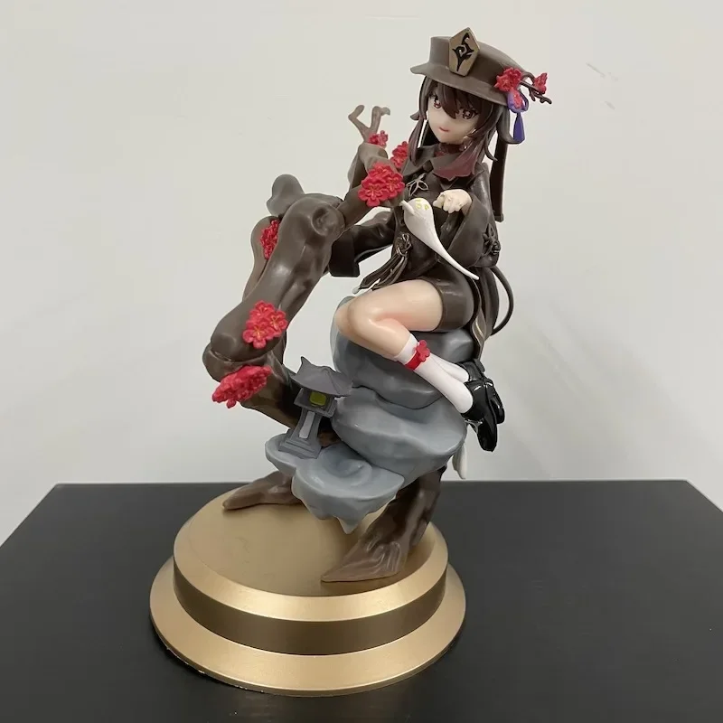 جديد حار لعبة Genshin تأثير 22 سنتيمتر HuTao الشكل السابع السابع وانغ شنغ قاعة ماستر سطح المكتب التماثيل البلاستيكية نموذج دمى اللعب هدية