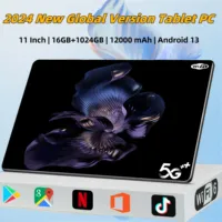 2024 5G Tablet Android 13 Brand New 11 inch 16GB RAM 1TB ROM Tablet 16MP 32MP 12000mAh 10Core WIFI Bluetooth Network Tablets PC