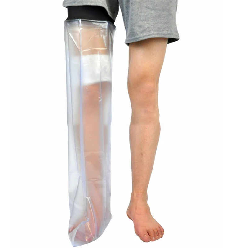 1Pc Half Leg Waterproof Cast & Dressing Protector Waterproof Reusable Shower Bath Cover for Broken Leg Bandage and Cast Cover