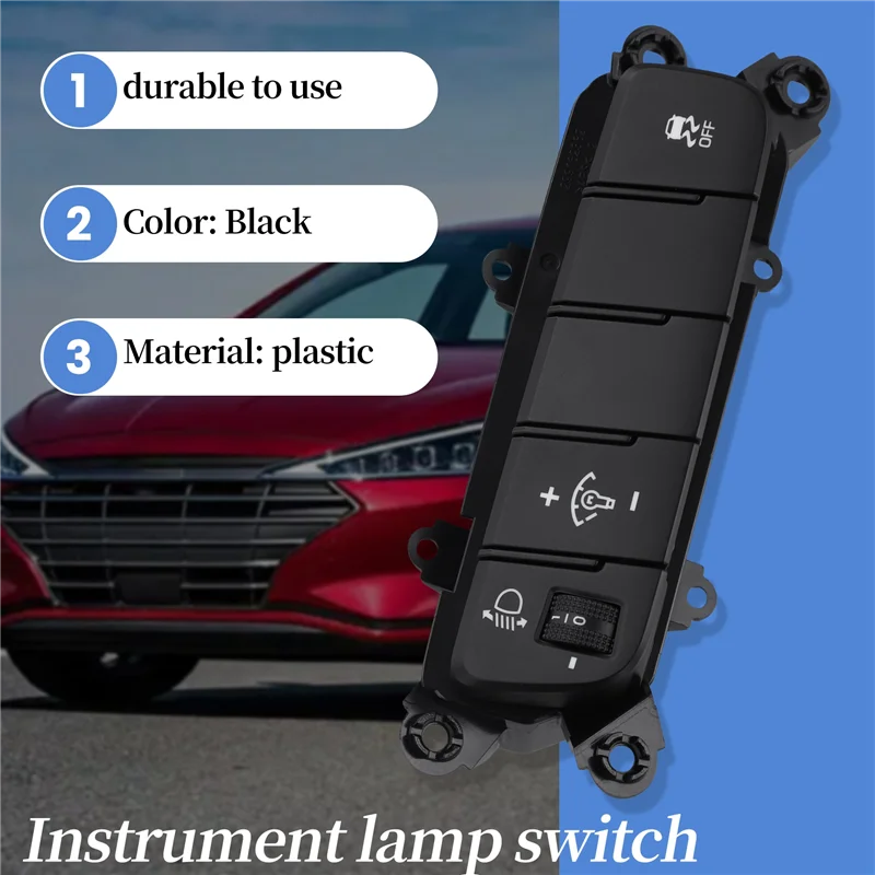 

A05U-93700F2060 Instrument Lamp Switch Headlight Adjustment Switch Button For Hyundai Elantra AD 2016-2018