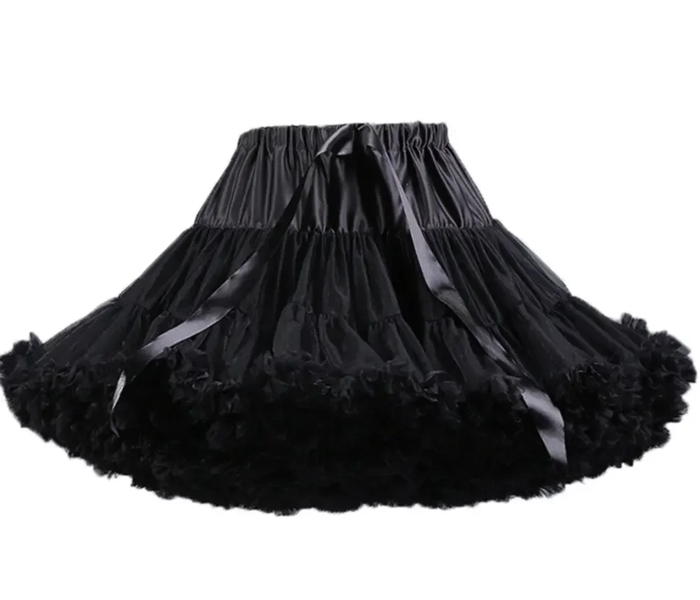 Sensual Looking Fancy Clingy Women's A Line Ruffle Tutu Petticoats Candy Color Puff Crinoline