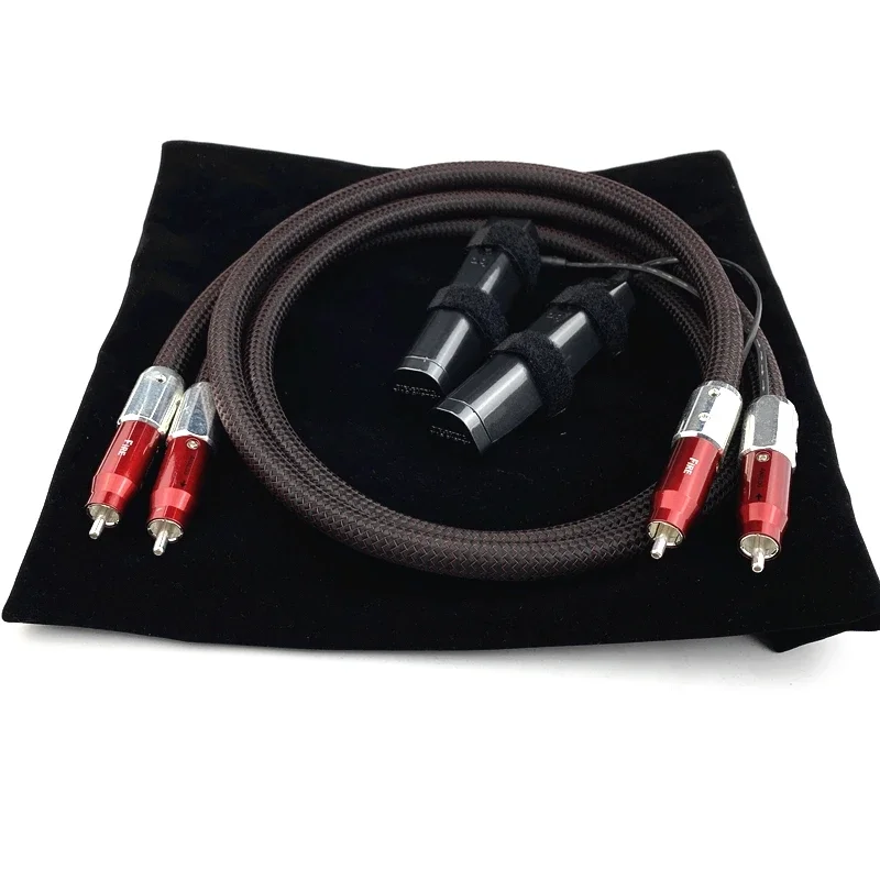 Para ognia RCA linia sygnału solidne PSS srebrne wzmacniacz Audio hi-fi XLR kabel zbalansowany z baterią