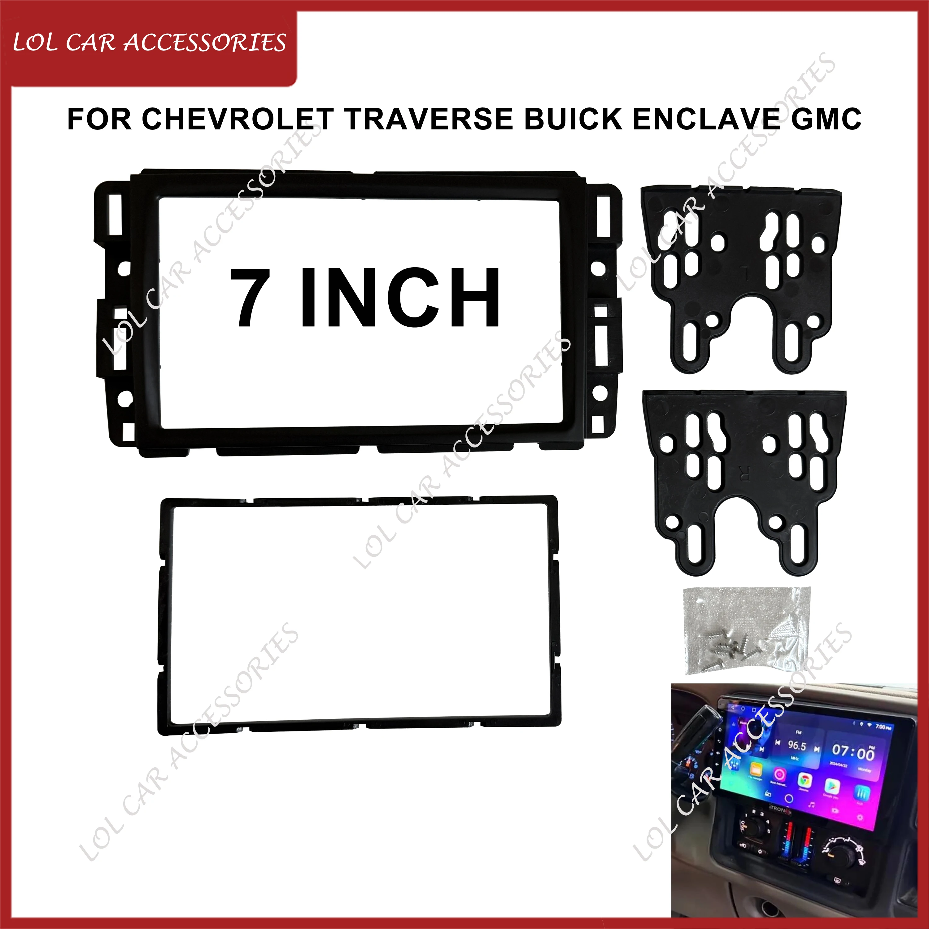 Radio de coche GMC para CHEVROLET Traverse BUICK Enclave, reproductor GPS, Android, MP5, Panel de carcasa, Marco, unidad principal, Fascia, cubierta de tablero, 7 pulgadas