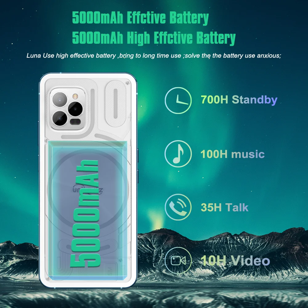 Unihertz Luna 8GB+256GB Smartphone Android 5000mAh 108MP Night Vision Mobile Phone With Rhythm Ambient Light CellPhones On Sale