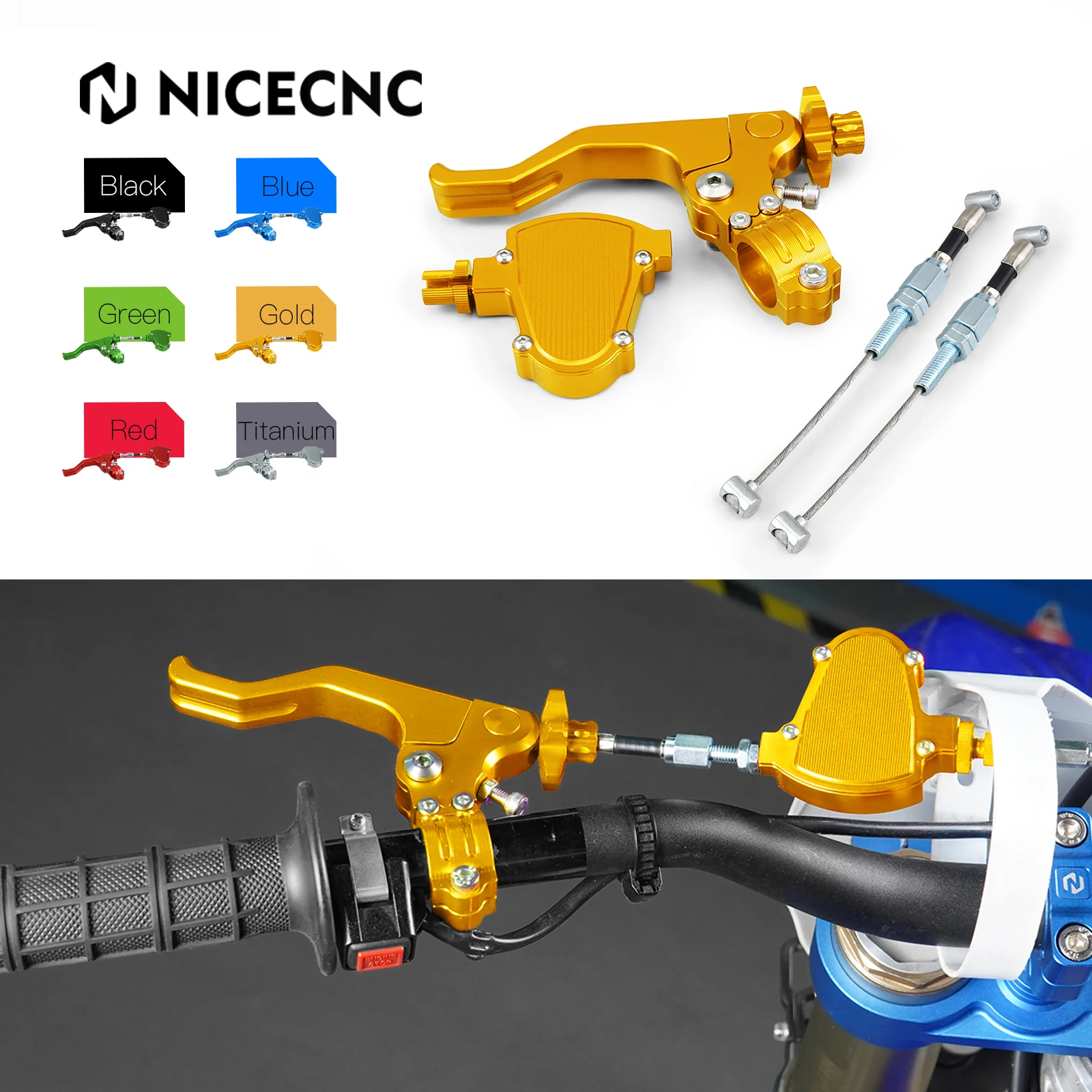

For Suzuki DRZ400S DR-Z400SM 2000-2017 CNC Motorcycle Short Stunt Clutch Lever Easy Pull Cable System Kit RM RMZ85 125 250 450