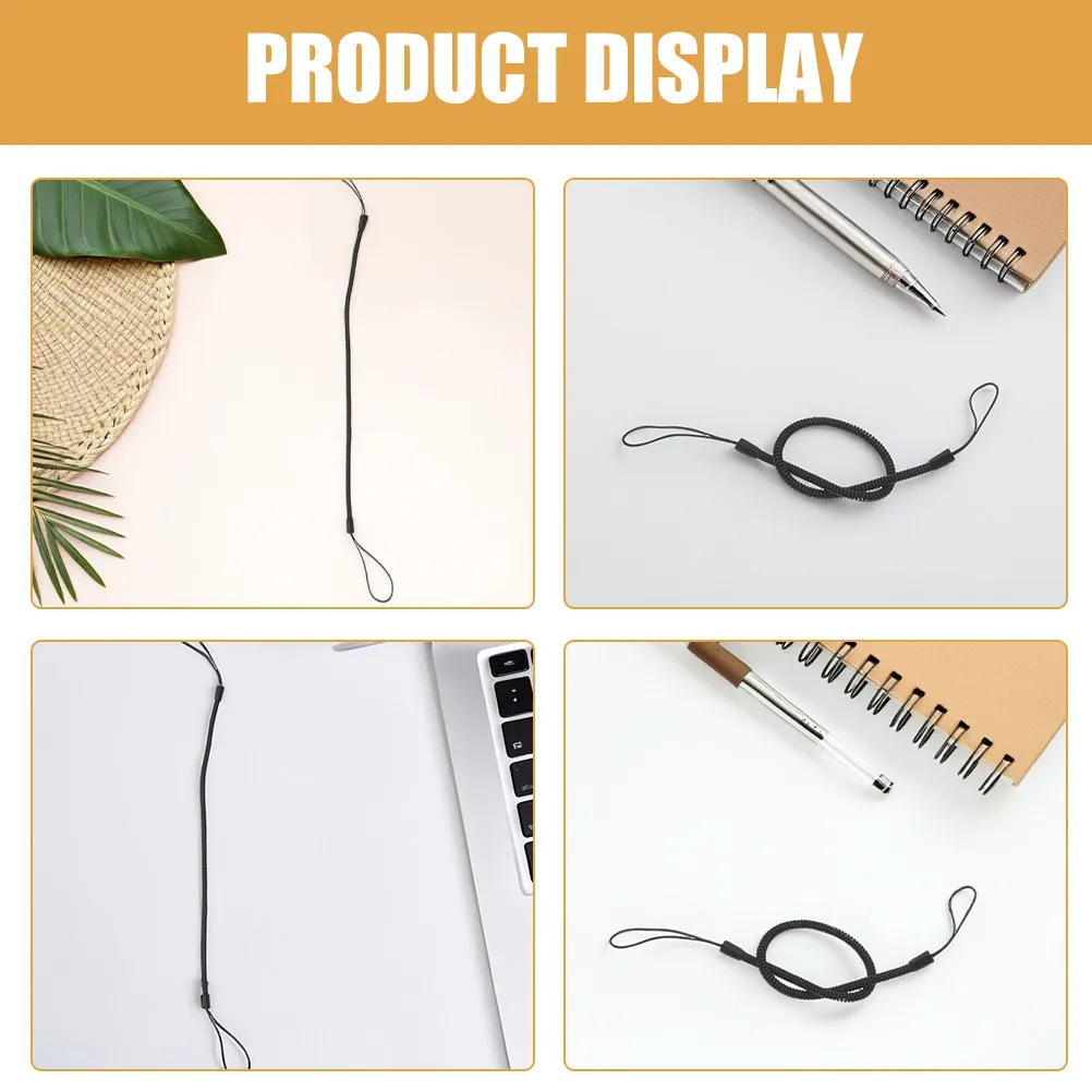 Pen Replacement Halloween Christmas Cashier Construction Worker Clipboard Pen Leash 10Pcs Handwriting Anti-loss Elastic Tether