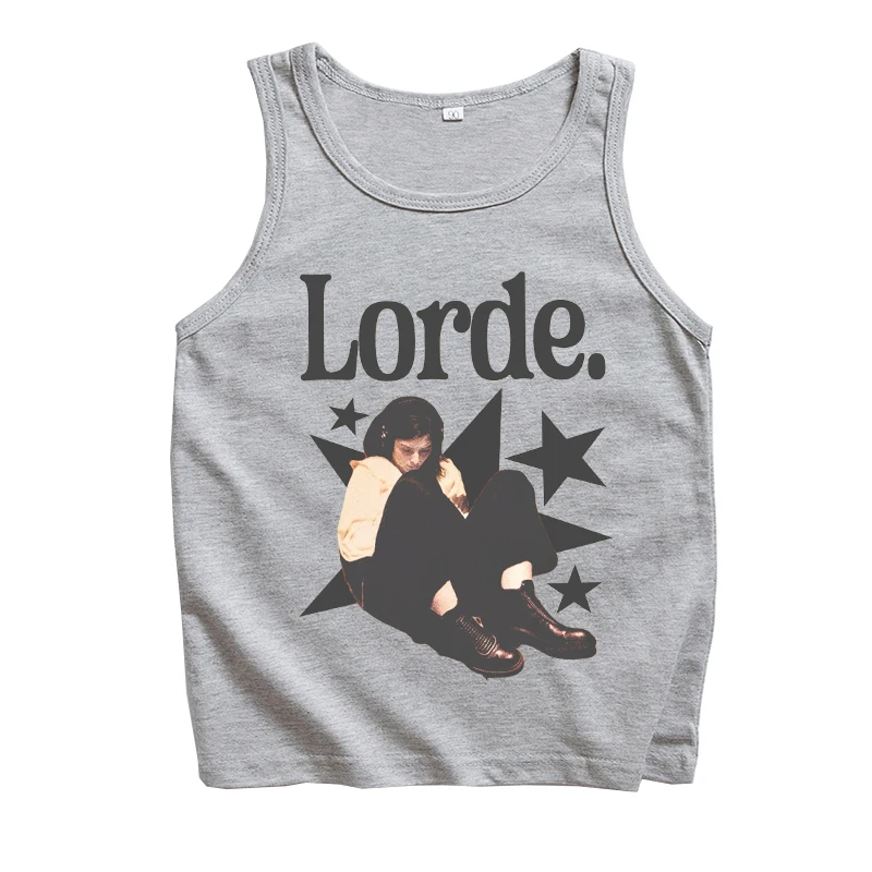 سترة Lorde 2025 Music Tour، قمصان بدون أكمام برقبة دائرية لمحبي هدية للجنسين