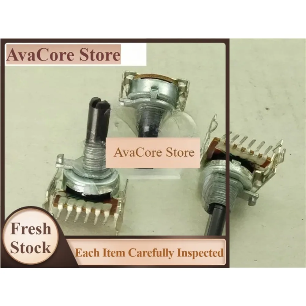AvaCore161 Type Horizontal Double Potentiometer B50K 6+1 Pin Handle With Thread Length Of 20MMF