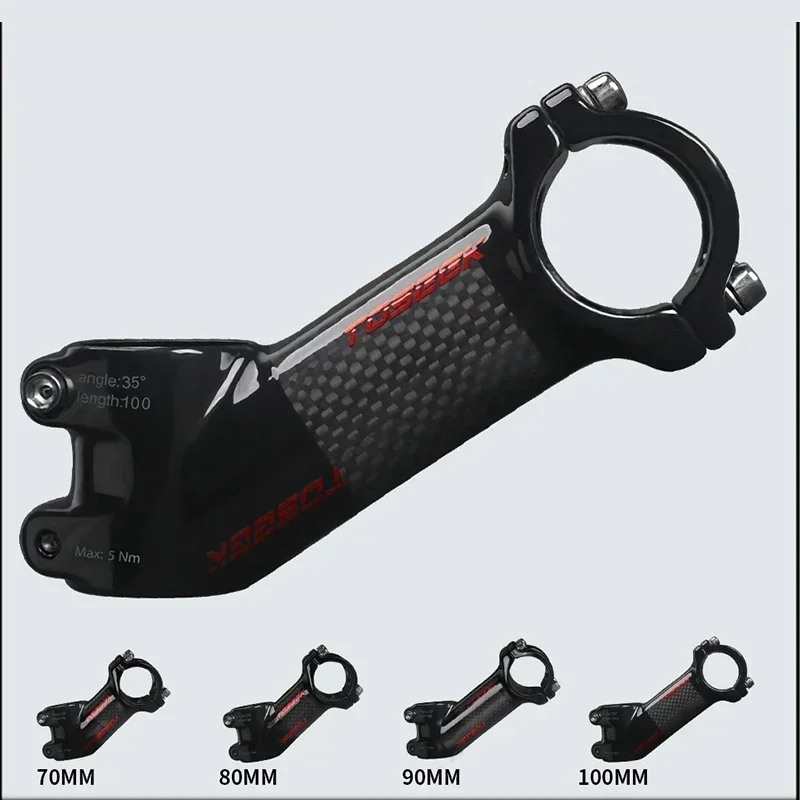 Toseek 31.8mm Carbon Fiber Mtb Stem 25/35 Degree Bicycle Stem Ultralight Bike Table 70/80/90/100mm Mtb Power Bicycle Accessories