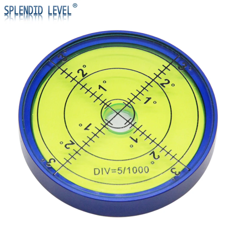 High precision level 15 minute water level bubble metal universal level blue shell size: 60 × 10mm