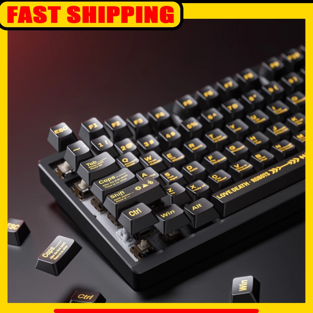 

AULA Fire100 3-режимная механическая клавиатура с алюминиевым блоком, игровая клавиатура RGB FC, высокопрофильная прокладка для клавиш, аксессуар для геймера с возможностью горячей замены