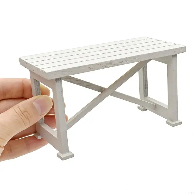 Simulation Miniatur Garten Tisch Natürliche Holz Stehen Figur Für 1/12 Puppenhaus Szene Display Kinder RolePlay Spiel A2UB