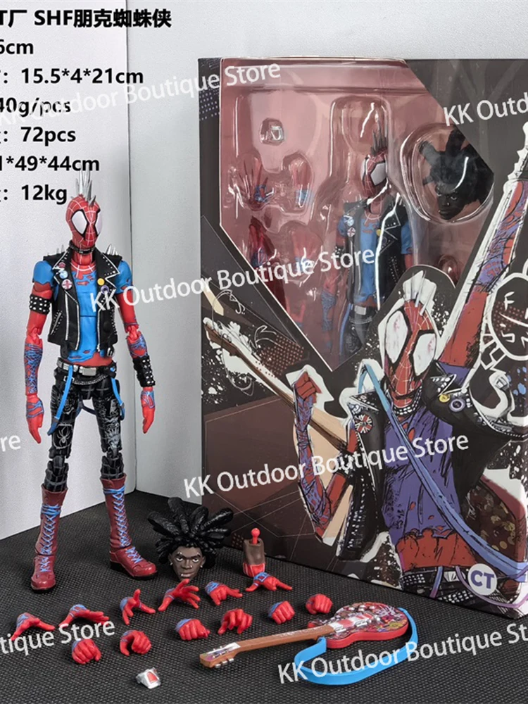En Stock Ct jouets Punk Spiderman Figure Spider-Punk Spider-Man à travers le Spider-Verse Anime figurine modèle Statue cadeau jouets