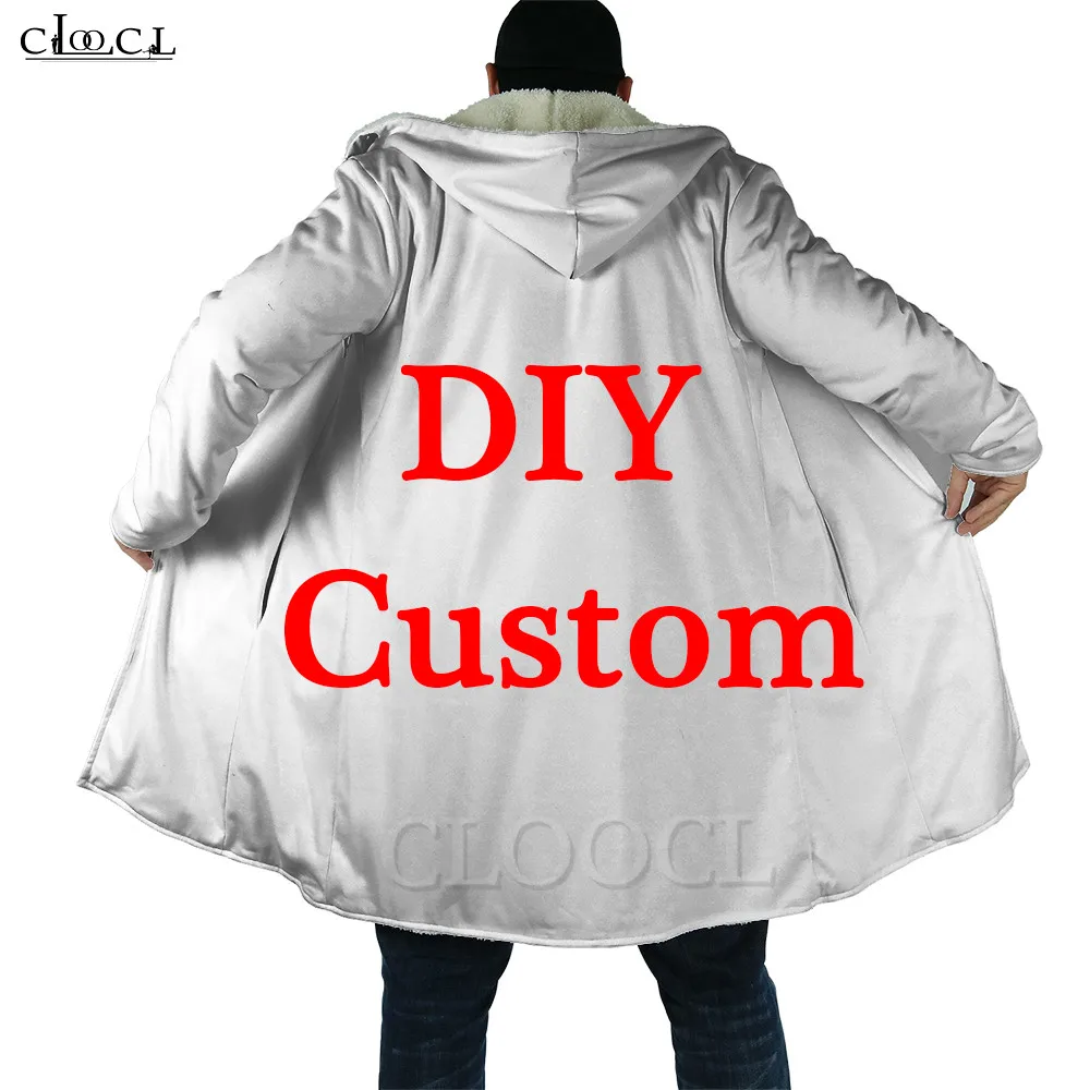 

HX Winter Cape DIY Custom 3D Printed Hooded Cloak Men Women Windproof Fleece Cape Hooded Blanket Dropshipping