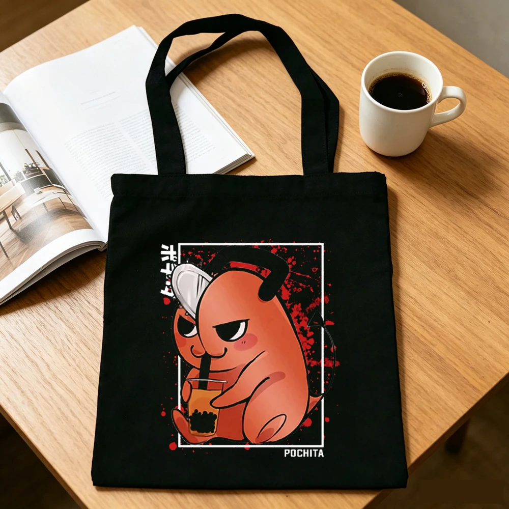 Chainsaw Man tote bag einkaufstasche totebag shopping grocery canvas  woman