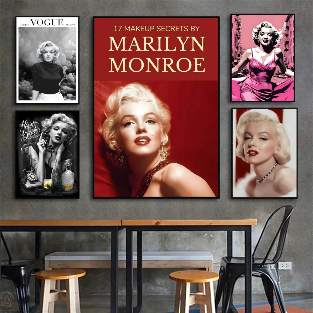 M-Marilyn Monroe Poster Poster Stickers Art Wall Murals Decor Game Room Decor Gifts Kawaii HD Painting Cat Cars