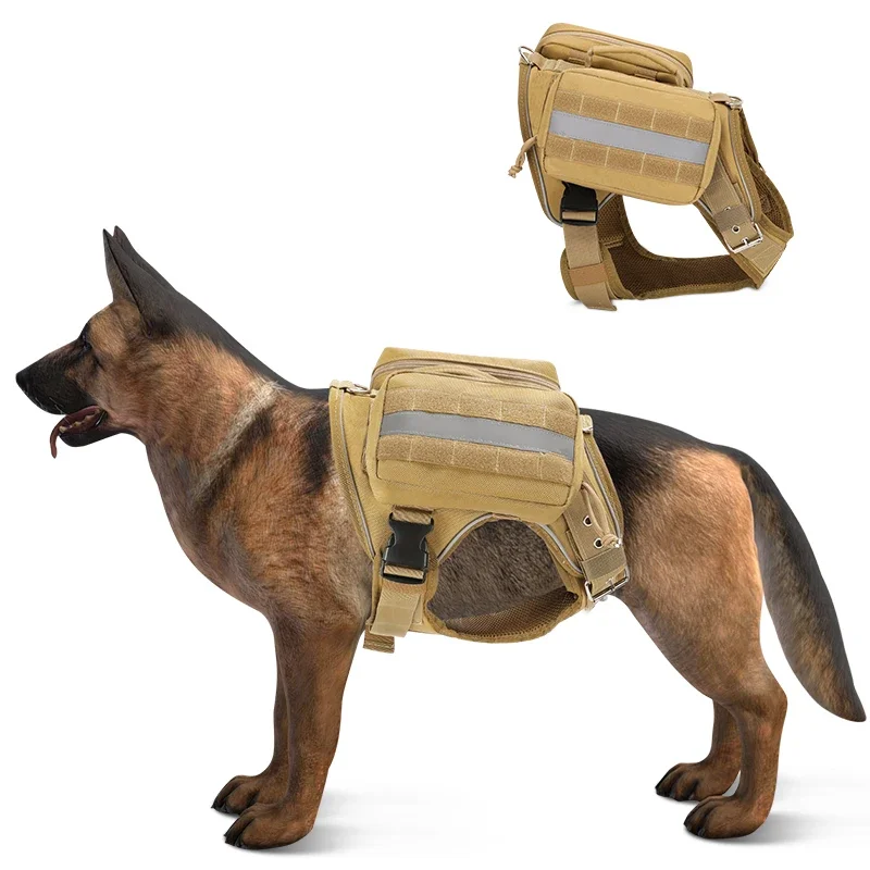 

Tactical Dog Harness for Small Medium Large Dogs No Pull Adjustable Harness Reflective Training Easy Control Pet Vest