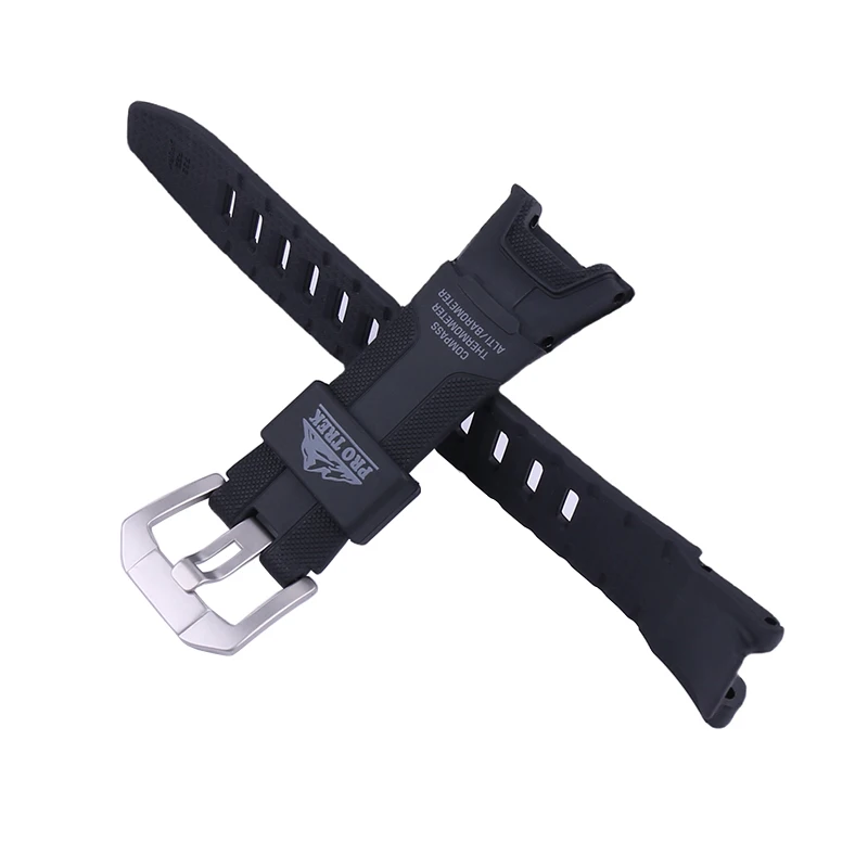 Men's Resin Watch strap accessories compatible for Casio PRG-110 PRW-1300Y PAW-1300 women's rubber Sport waterproof Wristband