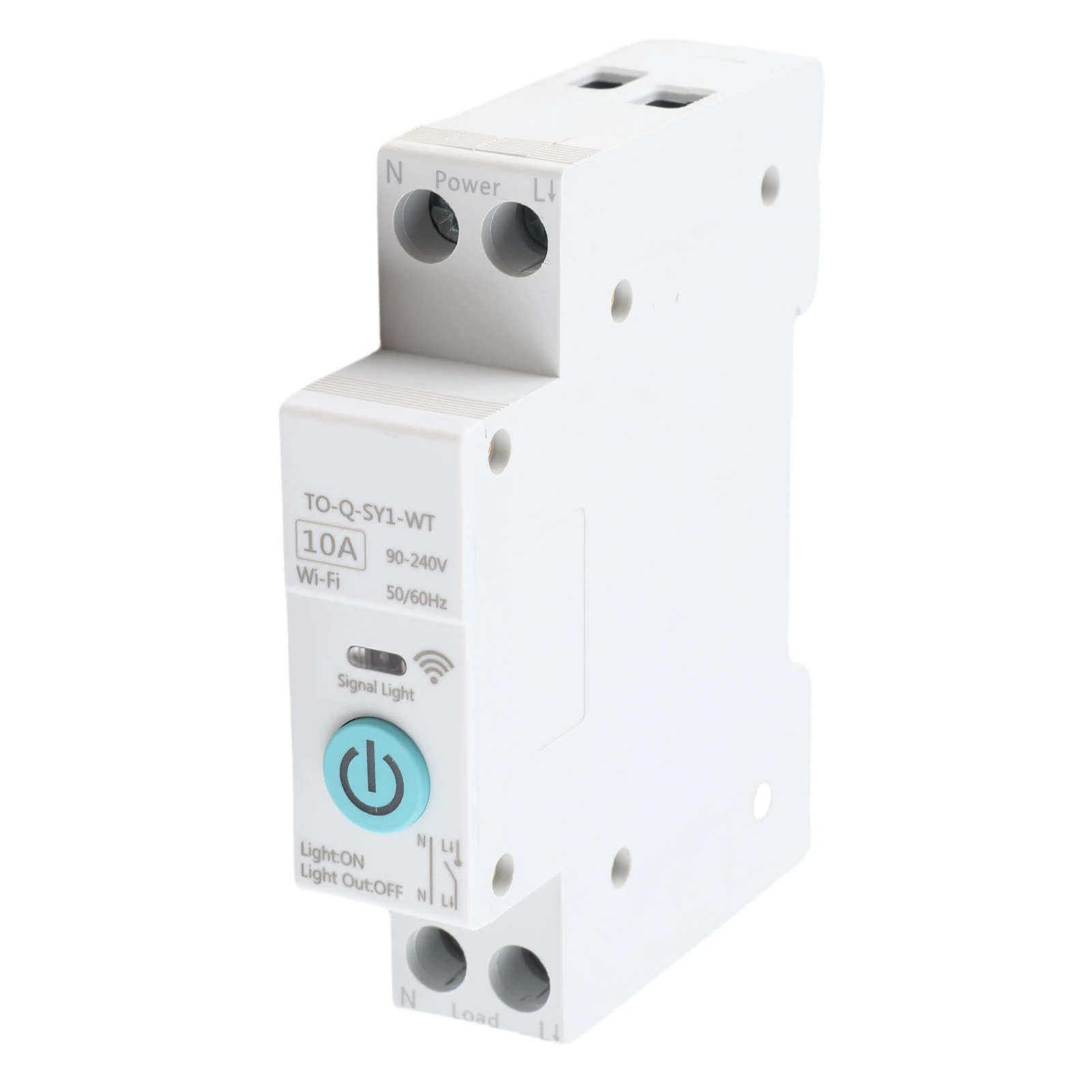 

Умный Wi-Fi выключатель-реле с беспроводным управлением с телефона, на DIN-рейку, с функцией таймера обратного отсчета, белый