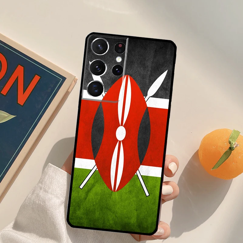 Kenya Cờ Ốp Lưng Điện Thoại Samsung Galaxy S22 S21 Cực S20 FE S8 S9 S10 Plus Note 10 20 Cực bao Da