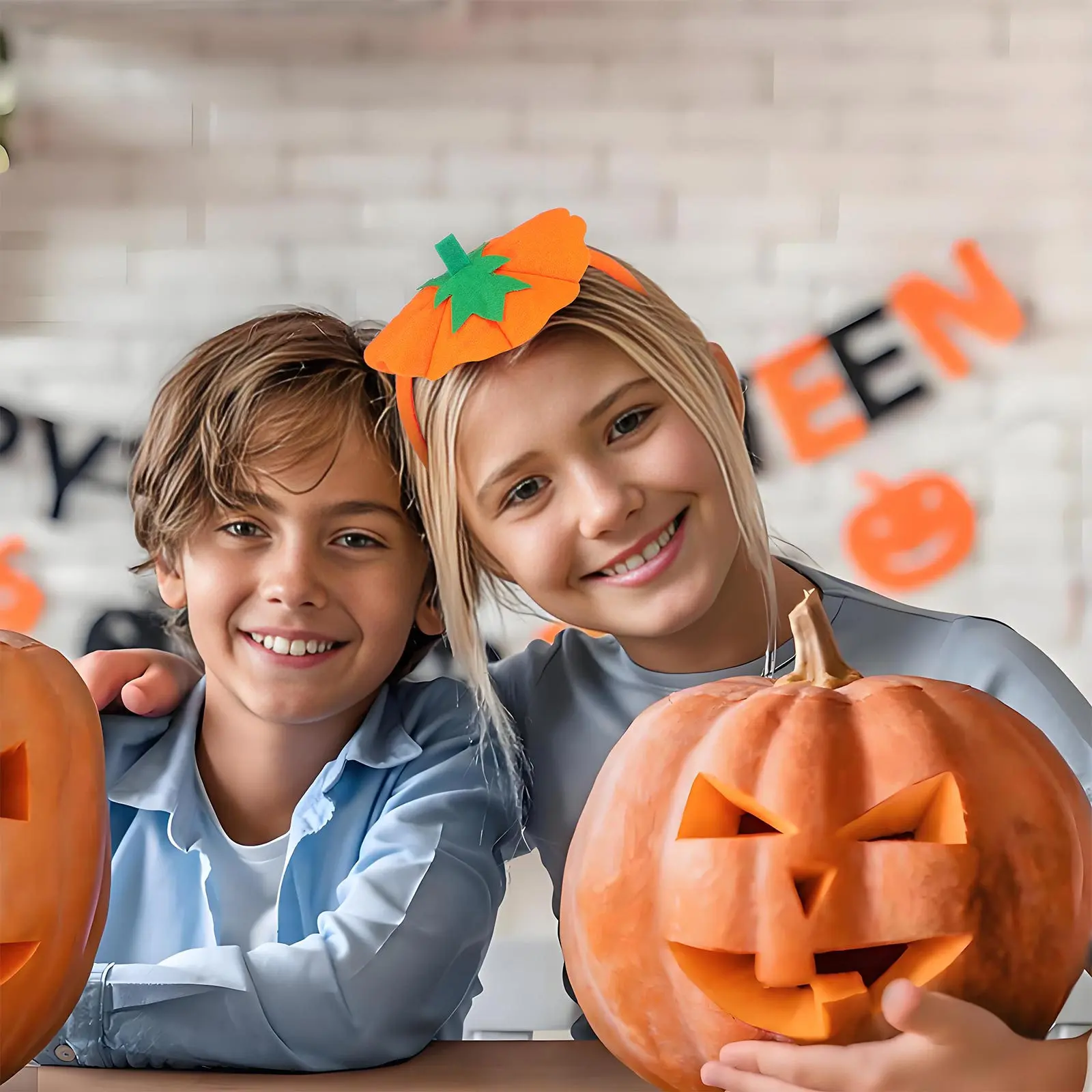 

Orange Pumpkin Headband Classic Comfortable Lightweight Durable Halloween Costume Cosplay Accessory Pumpkin Headband