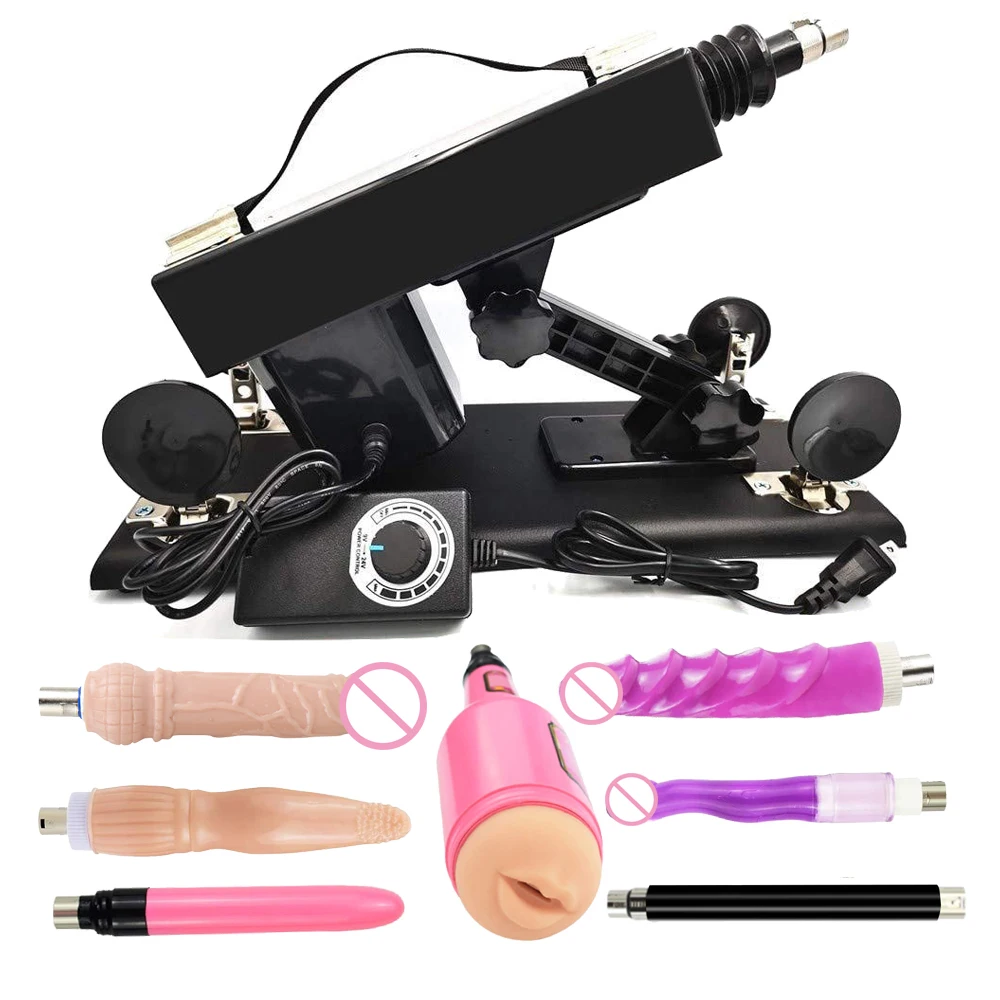 

Sex Machine Thrust Dildos Machines for Women Men with Masturbator Cup Realistic Dildo Pump Gun with 3XLR Attachments Sex Toys