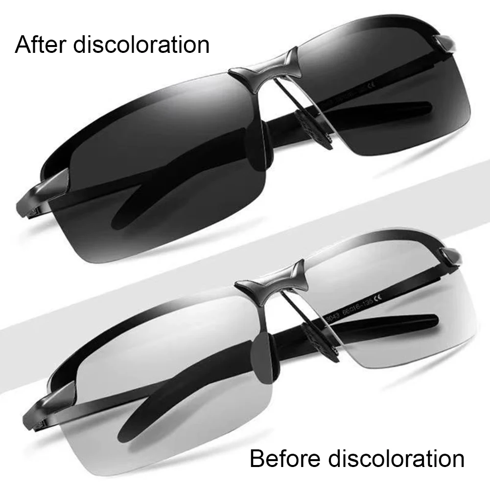 Nachtsicht Gläser PC Rahmen Polarisierte Sonnenbrille Männer Outdoor-Sport Sonnenbrille Tag Nacht Vision Fahrer Nacht Brille