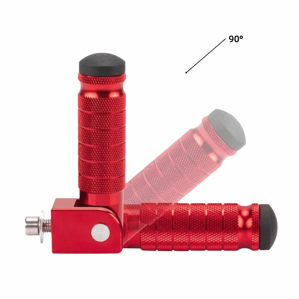 2pcs Durable CNC Machined Folding Foot Pegs Aluminum Alloy M8 Thread Size Crash Bar Foot Pegs Motorcycle Footrest Highway Riding