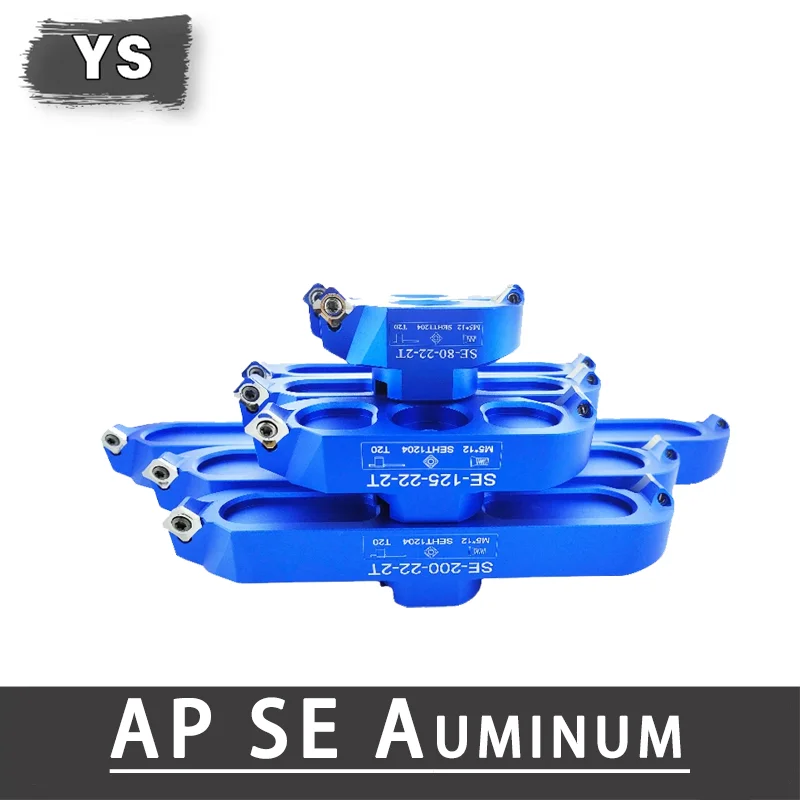 

AP SE Face Milling Cutters Tools 90° 45° KM12 400R Right-angle Two-edged Bridge Type Aluminum Alloy Milling Cutter Head