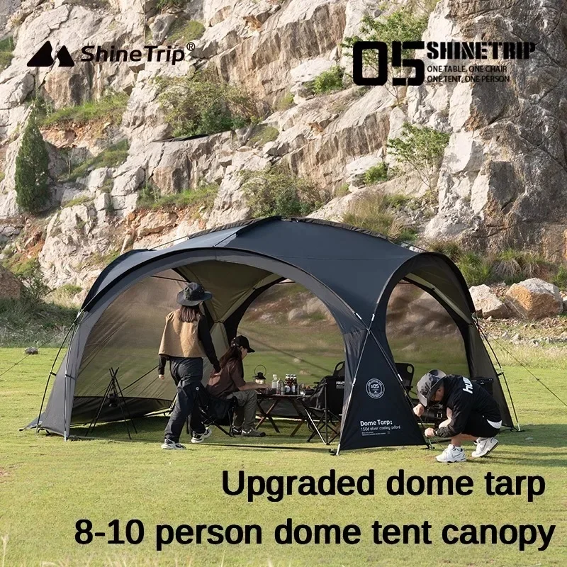 Imagem -05 - Camping Dome Tendas com Grande Canopy Toldo de Praia Impermeável Piquenique Pergola Lona de Jardim ao ar Livre Tendas para 810 Pessoas