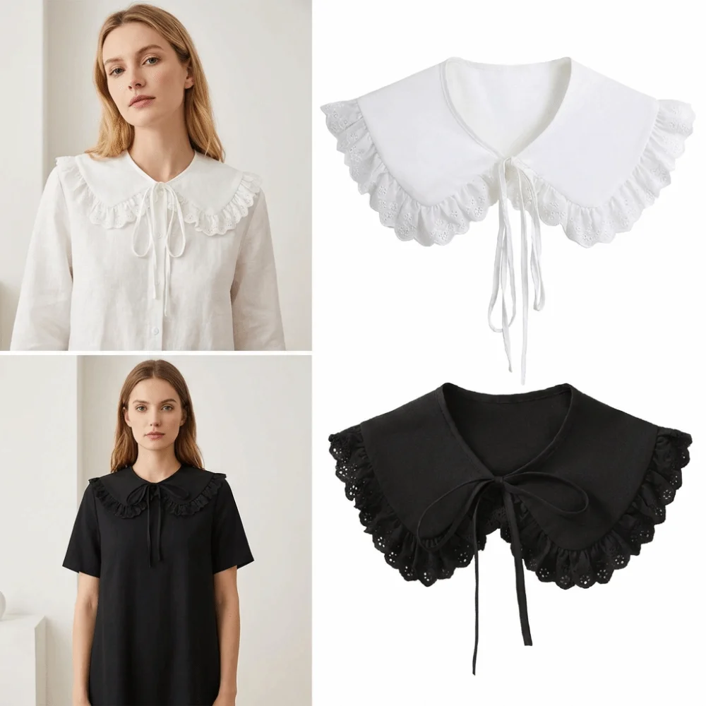 

Fashion Elegant Lace False Collar Sweet Adjustable Detachable Collar Soft Comfortable Decorative Lace Neckline Clothes Accessory