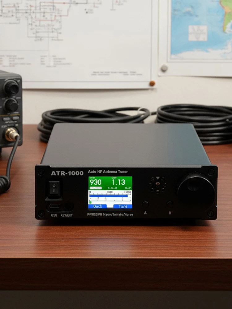 AMNVOLT ATR1000 1000 واط 1.8-30 ميجا هرتز كامل Waveband راديو استقبال معدات راديو صغيرة هوائي موالف تلقائي واي فاي دعم التحكم عن بعد #5