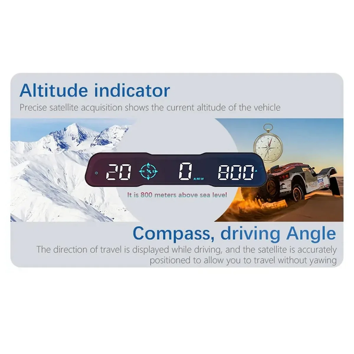 

N33R_G19 HUD Head Up Display Speedometer Car Speed Gauge Overspeed Alarm
