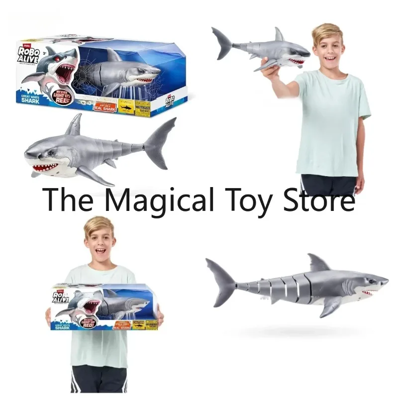 

Original Robot Live Great White Shark Mechanical Swimming Shark Luminous Mechanical Shark Electronic Simulated Pet Model Toy