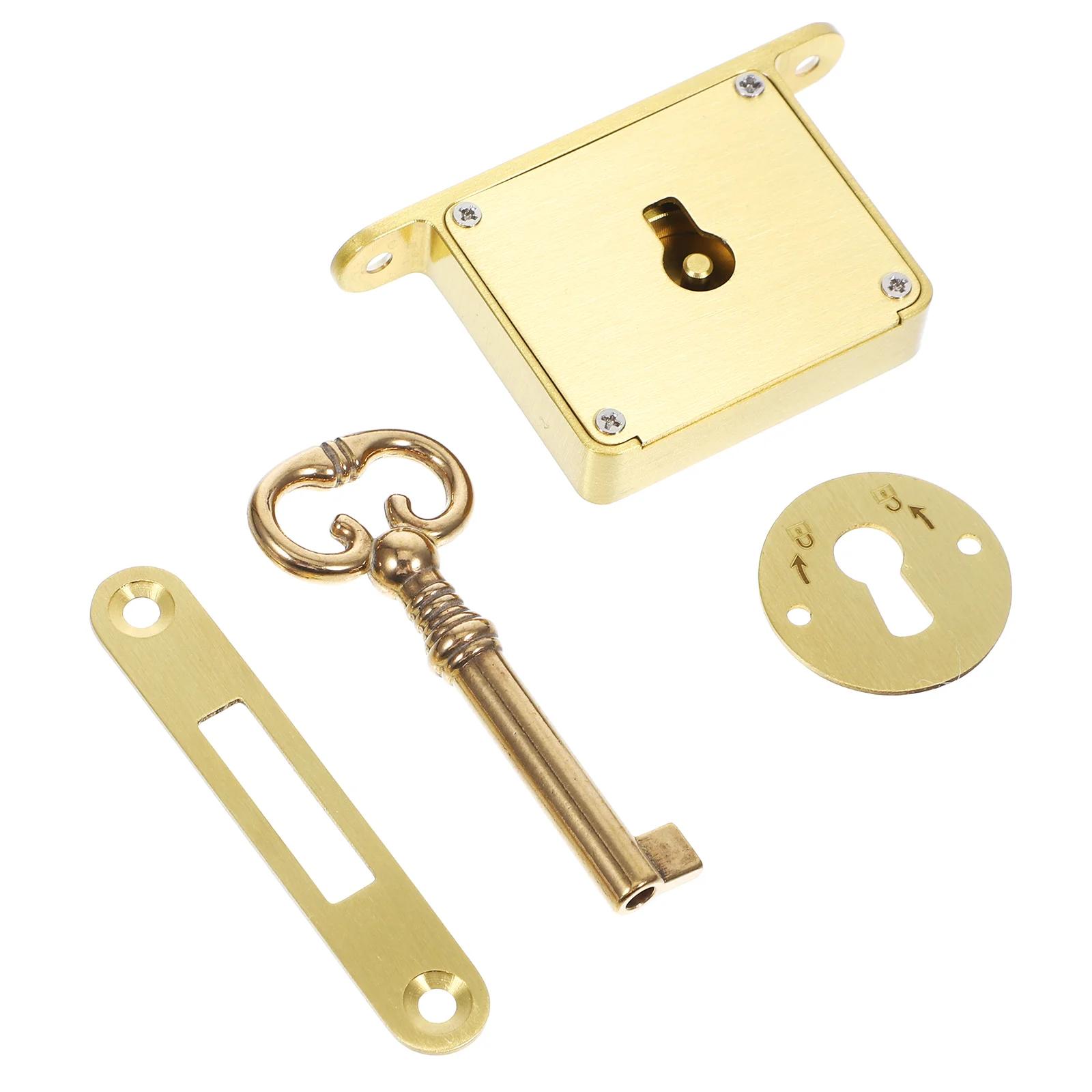 Desk Drawer Lock Heavy Duty Door Cabinet Brass Furniture Square for File Locks Gate