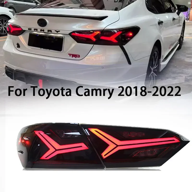 

A Pair of Car Modified For Toyota Camry 2018-2023 Rear Lamp LED DRL Upgrade Dynamic Taillight Assembly Auto Tail Accessories