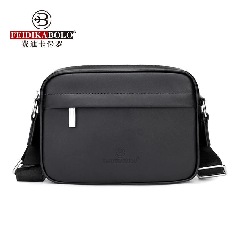 

Feidikabolo 2025 Summer Men Shoulder Bag Fashion Business Small Messenger Bag High Quality Genuine Leather Cow Leather Man Bags