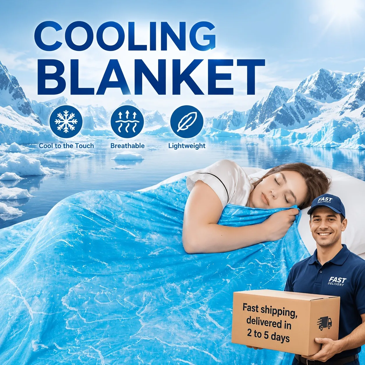 Cooling Blanket Suitable for Hot Sleepers Night Sweats Double-Sided Cold Bed Throw with Breathable Skin-Friendly Cover Bedspread