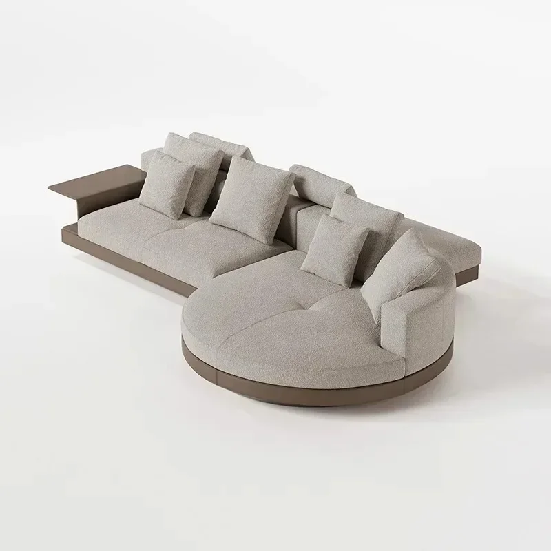 Large horizontal hall double-sided back-to-back sofa 2025 new high-end light luxury Connelly oversized creative round princess