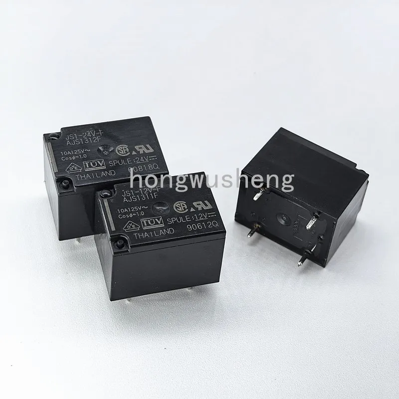 100% جديد 2 قطعة JS1A-12V-F JS1-12V-F JS1-24V-F التتابع 10A