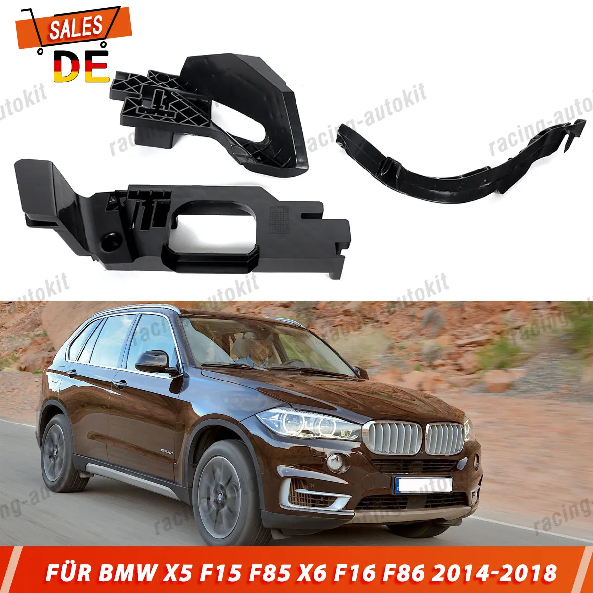 

63117395523 Комплект крепления фар левая со стороны водителя для BMW X5 F15 X6 F16 14-18 гг.