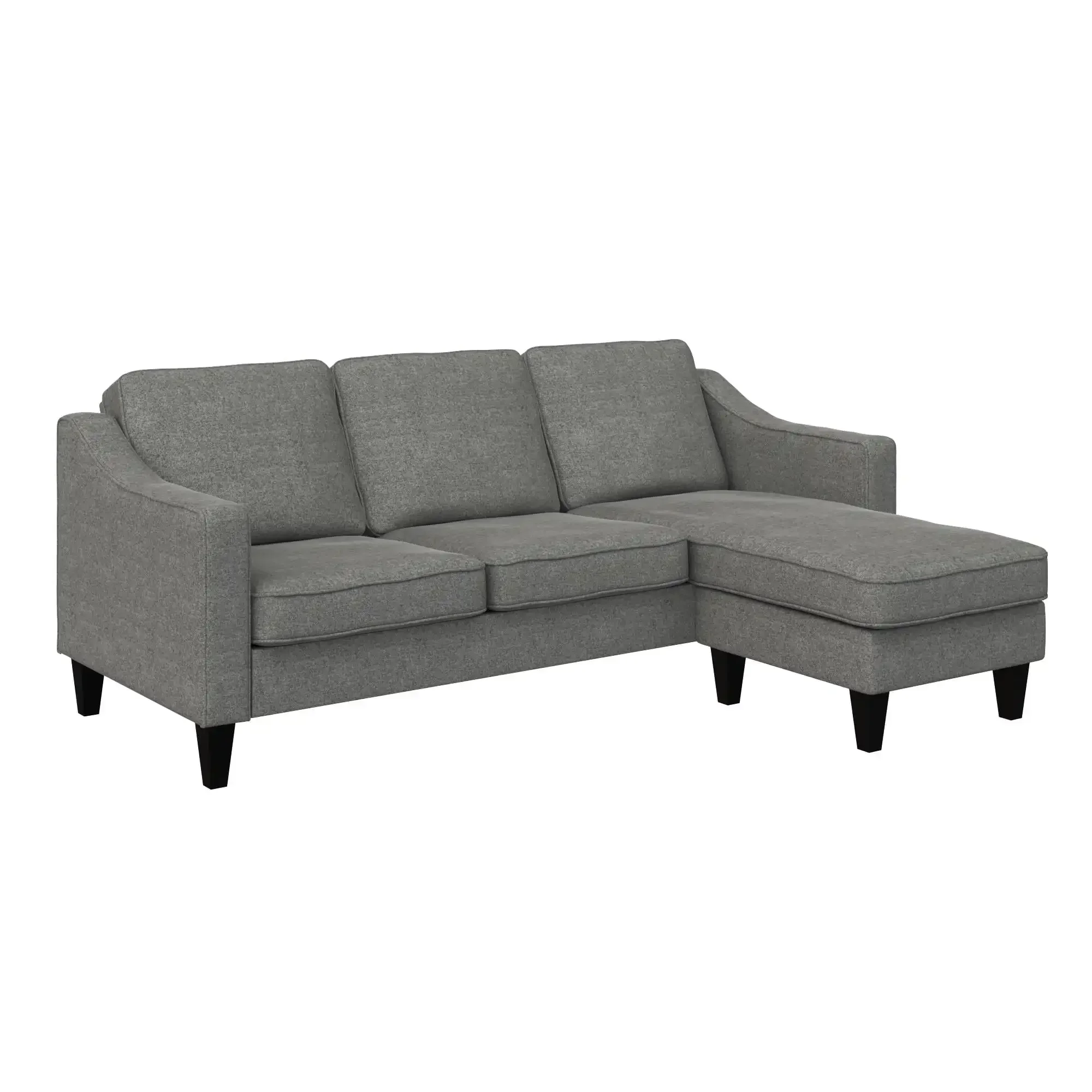 

Brighton Reversible Sectional Sofa & Couch, Living Room Furniture, Gray
