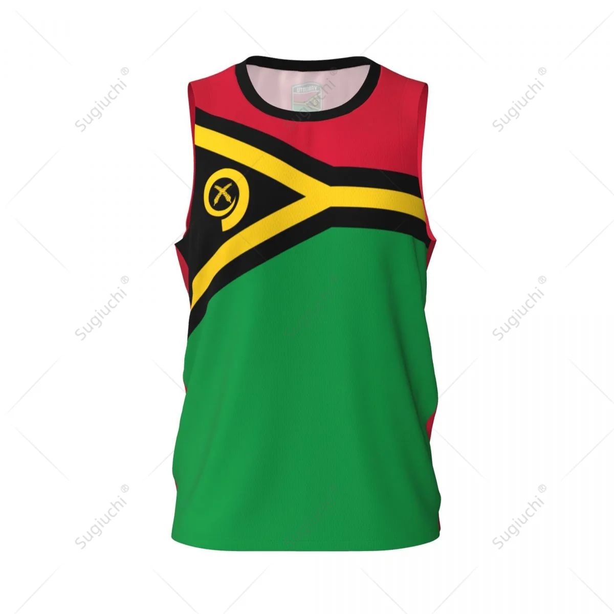 Vanuatu Flag Men Basketball Sports Running Fitness Multifunction Sleeveless tshirt Exclusive Custom Name Nunber