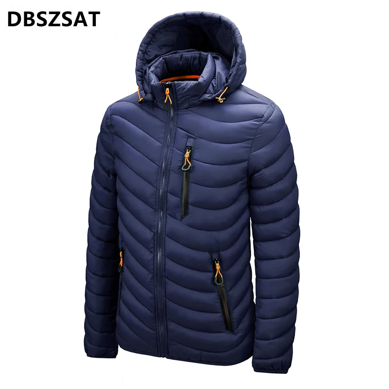 

Warm Jacket Men Windbreaker 2022 Latest New Spring Autumn Hooded Parkas Men's Fashion Casual Lightweight Padded Jacket Coat Male