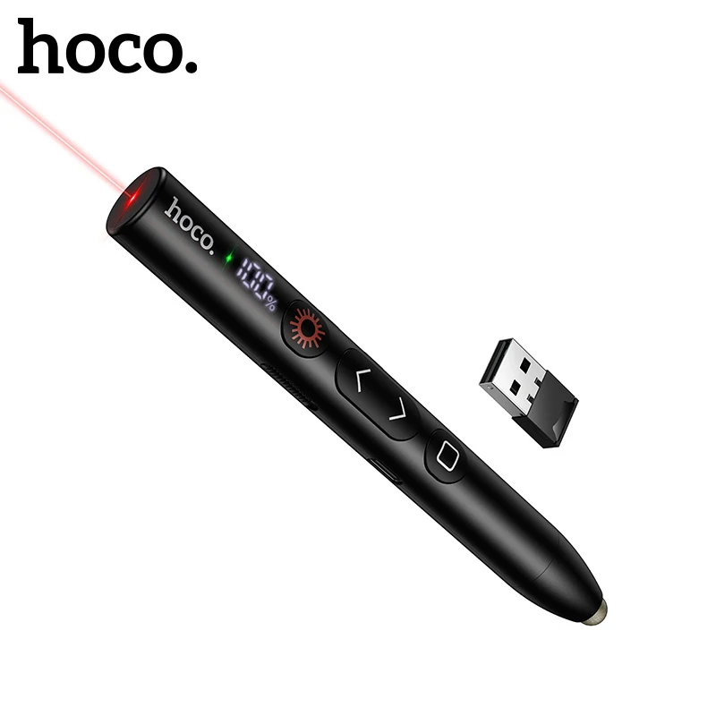 

HOCO 2 in 1 Touch Screen Writing Page Turing Pen 2.4GHz Red Light Wireless Presenter USB Page Turning Pen For Windows/OS/Linux