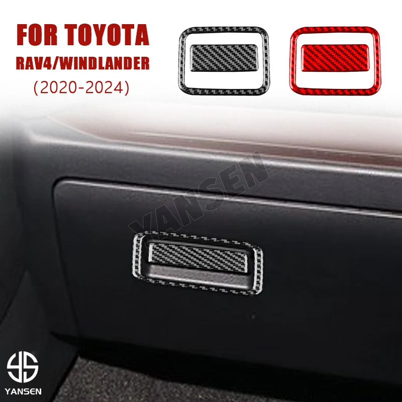 

Автомобильный ящик для хранения второго водителя, отделка, наклейка из углеродного волокна для Toyota RAV4 XA50 2020-2024, аксессуары