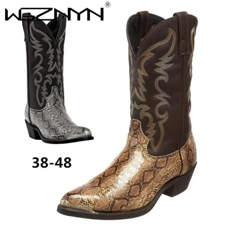 Men Women Mid-calf Boots Handmade Retro Western Cowboy Boot Leisure Casual Loafers Sneakers Riding Shoes Zapatos Hombres Unisex